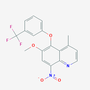4-Methyl-5-[3-trifluoromethylphenoxy]-6-methoxy-8-nitroquinoline