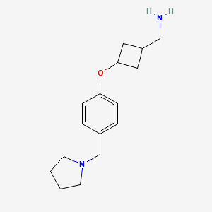 1-(3-{4-[(Pyrrolidin-1-yl)methyl]phenoxy}cyclobutyl)methanamine