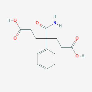 4-Carbamoyl-4-phenylheptanedioic acid