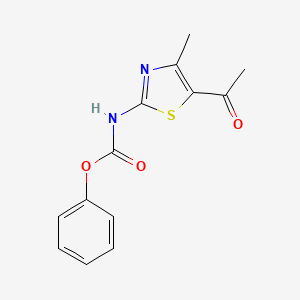 molecular formula C13H12N2O3S B8637823 phenyl 5-acetyl-4-methyl-1,3-thiazol-2-ylcarbamate CAS No. 382637-99-2