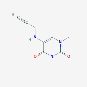 molecular formula C9H11N3O2 B8637876 1,3-Dimethyl-5-[(prop-2-yn-1-yl)amino]pyrimidine-2,4(1H,3H)-dione CAS No. 105556-09-0