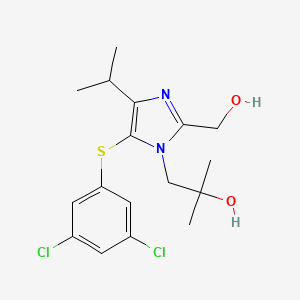 B8637929 1H-Imidazole-1-ethanol, 5-((3,5-dichlorophenyl)thio)-2-(hydroxymethyl)-alpha,alpha-dimethyl-4-(1-methylethyl)- CAS No. 178980-48-8