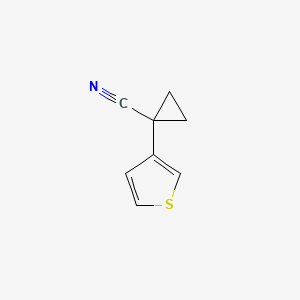 molecular formula C8H7NS B8637943 1-(3-Thienyl)cyclopropanecarbonitrile CAS No. 162959-99-1