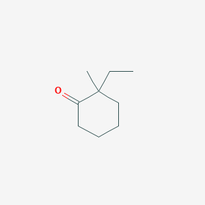 molecular formula C9H16O B8637949 2-Ethyl-2-methyl-cyclohexanone 