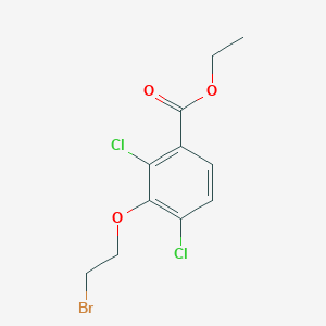 molecular formula C11H11BrCl2O3 B8637972 Ethyl 3-(2-bromoethoxy)-2,4-dichlorobenzoate CAS No. 130228-21-6