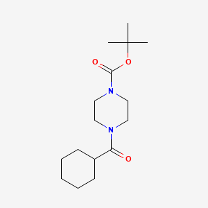 molecular formula C16H28N2O3 B8638103 Tert-butyl 4-(cyclohexanecarbonyl)piperazine-1-carboxylate 