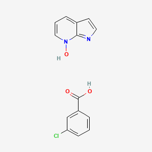 molecular formula C14H11ClN2O3 B8638208 1H-pyrrolo[2,3-b]pyridine 7-oxide 3-chlorobenzoate 