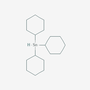 molecular formula C18H34Sn B8638210 Tricyclohexyltin hydride 