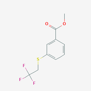 molecular formula C10H9F3O2S B8638235 Methyl 3-[(2,2,2-trifluoroethyl)sulfanyl]benzoate CAS No. 647856-12-0