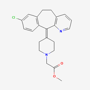 molecular formula C22H23ClN2O2 B8638249 methyl-[4-{8-chloro-5,6-dihydro-11H-benzo[5,6]cyclohepta[1,2-b]pyridin-11-ylidene}-piperidin-1-yl]acetate 