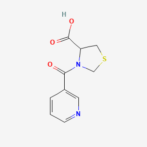 molecular formula C10H10N2O3S B8638273 3-(Pyridine-3-carbonyl)-1,3-thiazolidine-4-carboxylic acid CAS No. 94222-17-0