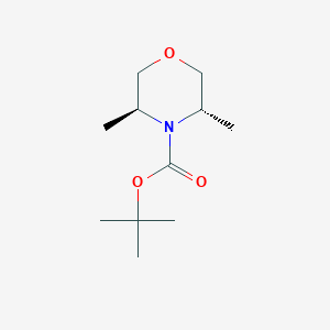 molecular formula C11H21NO3 B8638289 (3S,5S)-Tert-butyl 3,5-dimethylmorpholine-4-carboxylate CAS No. 154634-95-4