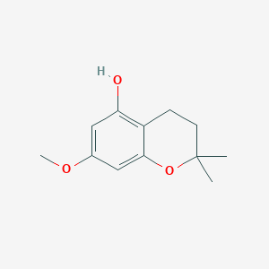 molecular formula C12H16O3 B8638306 7-Methoxy-2,2-dimethylchroman-5-ol 