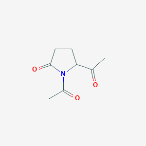 molecular formula C8H11NO3 B8638361 1,1'-(5-Oxopyrrolidine-1,2-diyl)diethanone 
