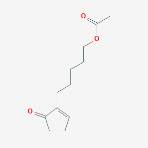molecular formula C12H18O3 B8638375 5-(5-Oxocyclopent-1-EN-1-YL)pentyl acetate CAS No. 52477-91-5