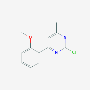 molecular formula C12H11ClN2O B8638431 2-Chloro-4-(2-methoxy-phenyl)-6-methyl-pyrimidine 