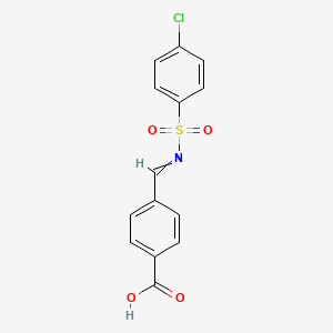 4-{[(4-Chlorobenzene-1-sulfonyl)imino]methyl}benzoic acid