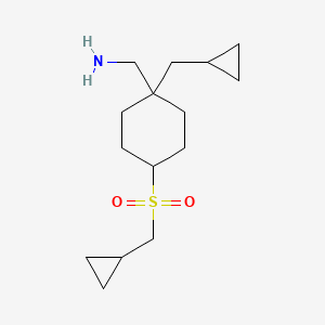 (1-(Cyclopropylmethyl)-4-((cyclopropylmethyl)sulfonyl)cyclohexyl)methanamine