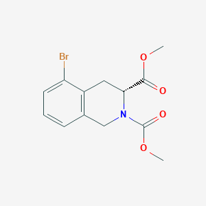 molecular formula C13H14BrNO4 B8638456 Dimethyl (R)-5-bromo-3,4-dihydroisoquinoline-2,3(1H)-dicarboxylate 