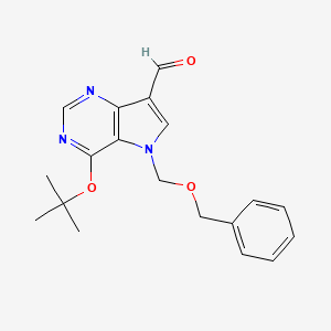 5-[(benzyloxy)methyl]-4-(tert-butoxy)-5H-pyrrolo[3,2-d]pyrimidine-7-carbaldehyde