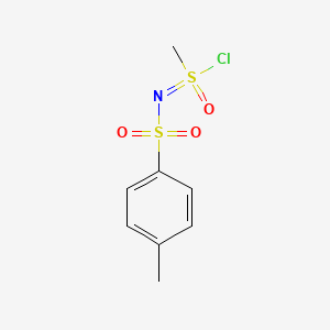 molecular formula C8H10ClNO3S2 B8638590 chloro(methyl)[(4-methylbenzenesulfonyl)imino]-lambda6-sulfanone 