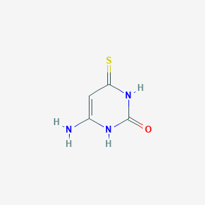 molecular formula C4H5N3OS B086386 6-amino-4-thioxo-3,4-dihydropyrimidin-2(1H)-one CAS No. 1073-82-1