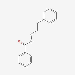 molecular formula C17H16O B8638637 1,5-Diphenylpent-2-EN-1-one 