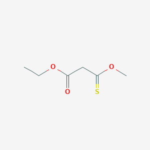 molecular formula C6H10O3S B8638671 Ethyl 3-methoxy-3-sulfanylidenepropanoate CAS No. 53557-52-1
