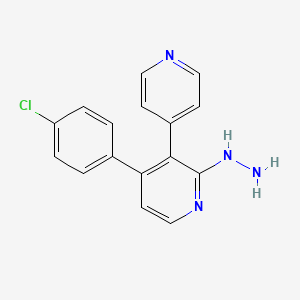 4-(4-Chlorophenyl)-2-hydrazinyl-3,4'-bipyridine