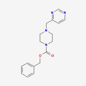 molecular formula C17H20N4O2 B8638795 Benzyl 4-(pyrimidin-4-ylmethyl)piperazine-1-carboxylate 