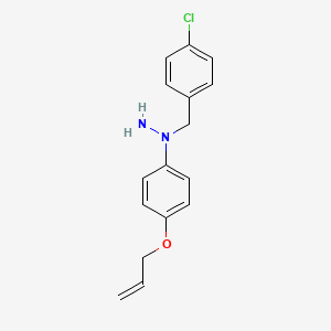 1-[(4-Chlorophenyl)methyl]-1-{4-[(prop-2-en-1-yl)oxy]phenyl}hydrazine