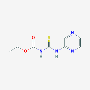 molecular formula C8H10N4O2S B8638835 Ethyl N-[(Pyrazin-2-yl)carbamothioyl]carbamate CAS No. 56406-73-6