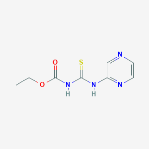 molecular formula C8H10N4O2S B8638835 Ethyl [(pyrazin-2-yl)carbamothioyl]carbamate CAS No. 56406-73-6