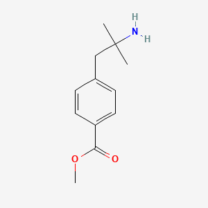 molecular formula C12H17NO2 B8638877 Methyl 4-(2-amino-2-methylpropyl)benzoate 