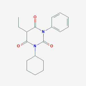 molecular formula C18H22N2O3 B086389 1-Cyclohexyl-5-ethyl-3-phenylbarbituric acid CAS No. 1042-85-9