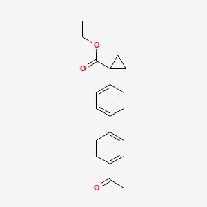 molecular formula C20H20O3 B8639021 Ethyl 1-(4'-acetyl-[1,1'-biphenyl]-4-yl)cyclopropanecarboxylate 