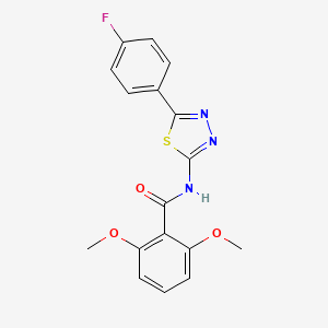 molecular formula C17H14FN3O3S B8639046 N-[5-(4-fluorophenyl)-1,3,4-thiadiazol-2-yl]-2,6-dimethoxybenzamide 
