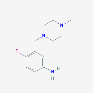 4-Fluoro-3-((4-methylpiperazin-1-yl)methyl)aniline
