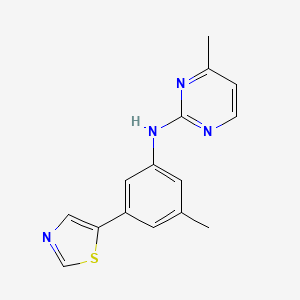4-methyl-N-[3-methyl-5-(1,3-thiazol-5-yl)phenyl]pyrimidin-2-amine