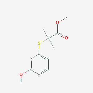 Methyl 2-(3-hydroxyphenylthio)isobutyrate