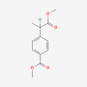 molecular formula C12H14O4 B8639164 Methyl 4-(1-methoxy-1-oxopropan-2-yl)benzoate CAS No. 77959-48-9