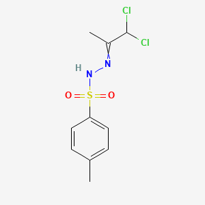 molecular formula C10H12Cl2N2O2S B8639251 N'-[1,1-dichloropropan-2-ylidene]-4-methylbenzene-1-sulfonohydrazide 