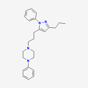 1-phenyl-4-(3-(1-phenyl-3-propyl-1H-pyrazol-5-yl)propyl)piperazine