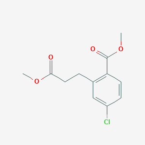 molecular formula C12H13ClO4 B8639471 Methyl 4-chloro-2-(3-methoxy-3-oxopropyl)benzoate CAS No. 252989-39-2
