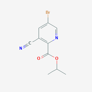 molecular formula C10H9BrN2O2 B8639488 Isopropyl 5-bromo-3-cyanopicolinate 