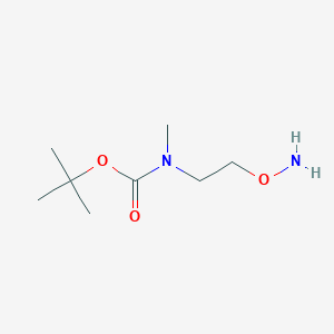 molecular formula C8H18N2O3 B8639750 tert-butylN-[2-(aminooxy)ethyl]-N-methylcarbamate 