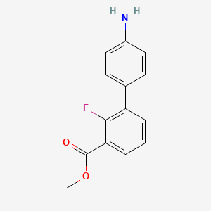 molecular formula C14H12FNO2 B8639760 Methyl 4'-amino-2-fluorobiphenyl-3-carboxylate 