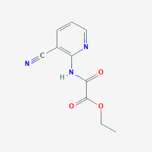 molecular formula C10H9N3O3 B8639877 Acetic acid, [(3-cyano-2-pyridinyl)amino]oxo-, ethyl ester CAS No. 56934-74-8