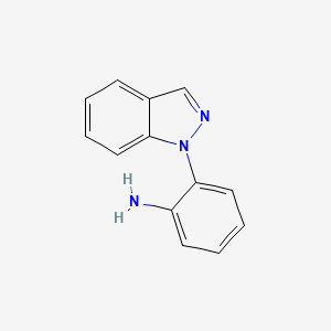 molecular formula C13H11N3 B8639881 2-Indazol-1-yl-aniline 