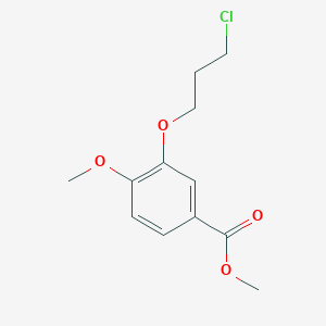 molecular formula C12H15ClO4 B8639898 Methyl 3-(3-chloropropoxy)-4-methoxybenzoate 